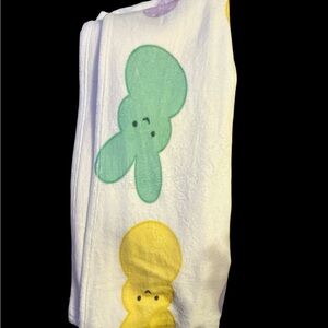 Peeps Colorful Bunny Print Blanket 60” X 80” 
super soft.
